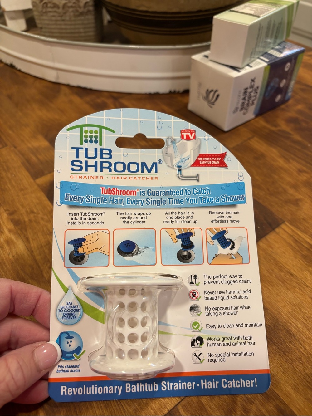 Brand New White Bathtub Hair Catcher Strainer